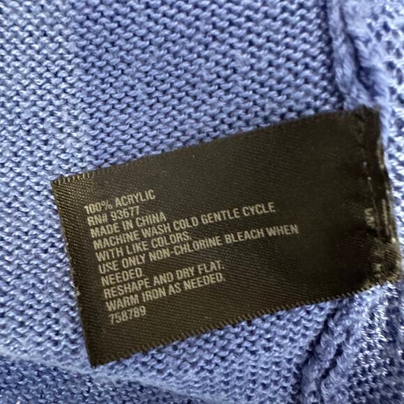 Worthington Cardigan Sweater WMNS XL Open Front Soft Knit Long Sleeve Lavender - Picture 6 of 6